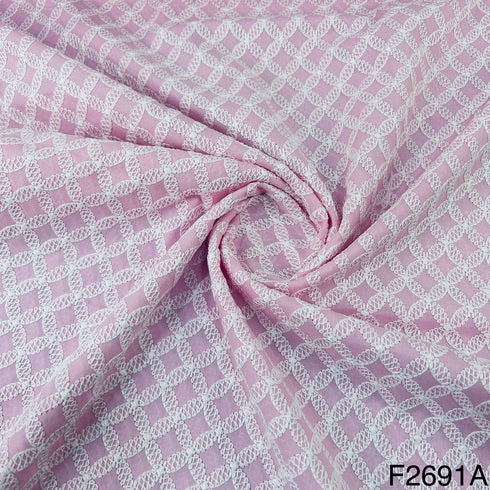 Chikankari Cotton Fabric-F2691