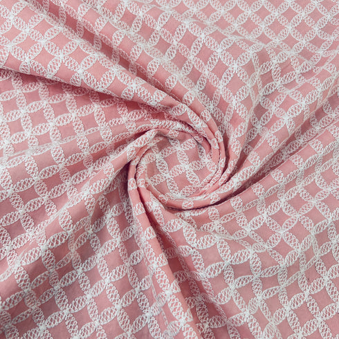Chikankari Cotton Fabric-F2691