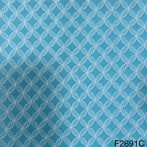 Chikankari Cotton Fabric-F2691