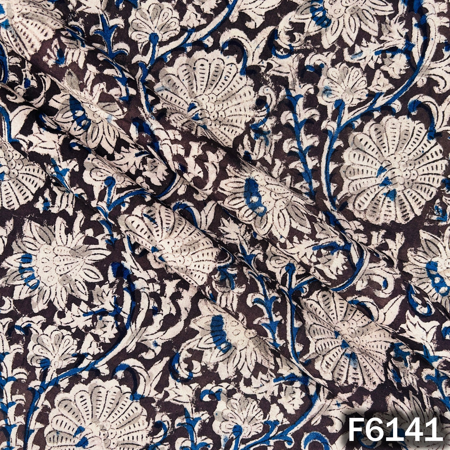 Kalamkari Print Handloom Cotton Fabric - F6141