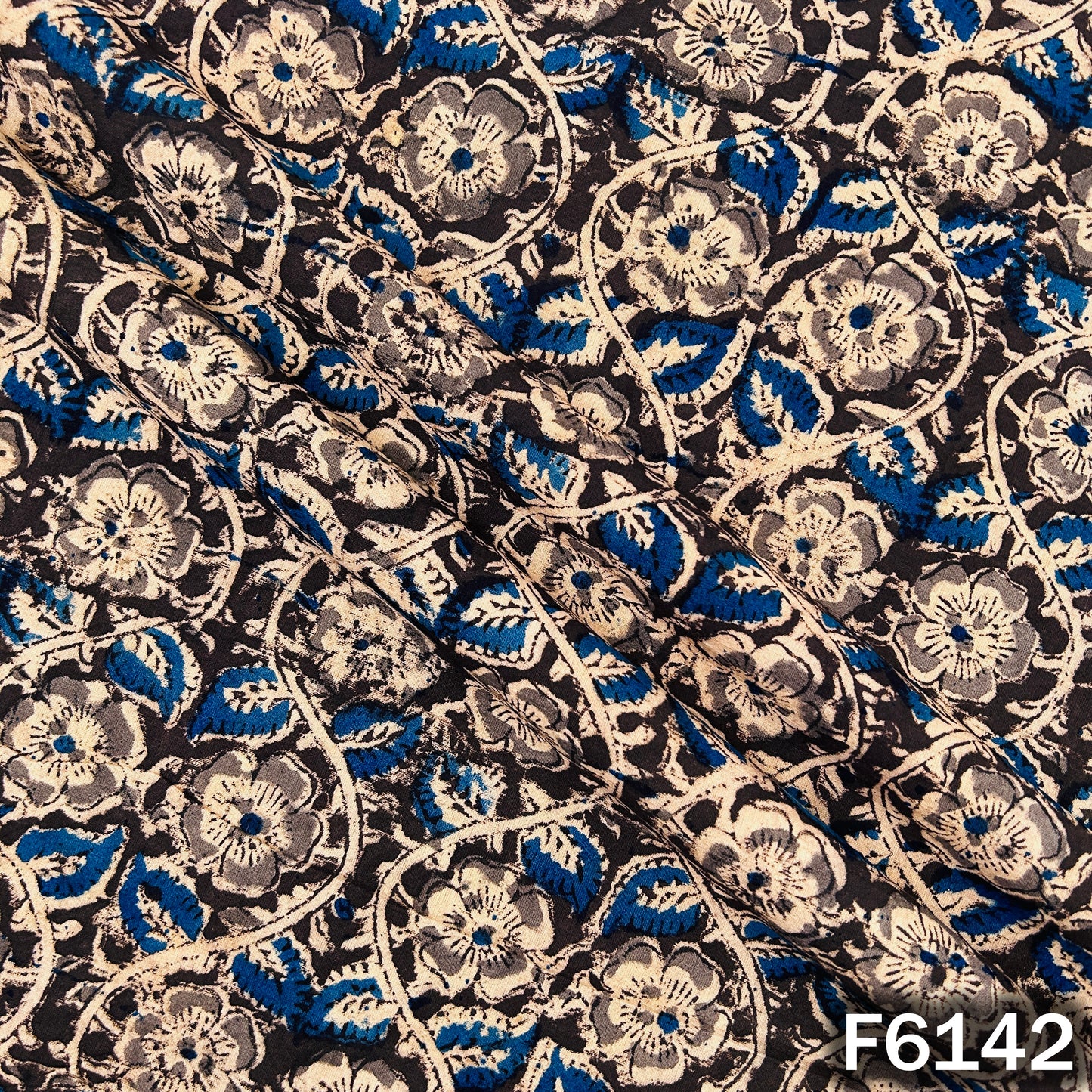 Kalamkari Print Handloom Cotton Fabric - F6142
