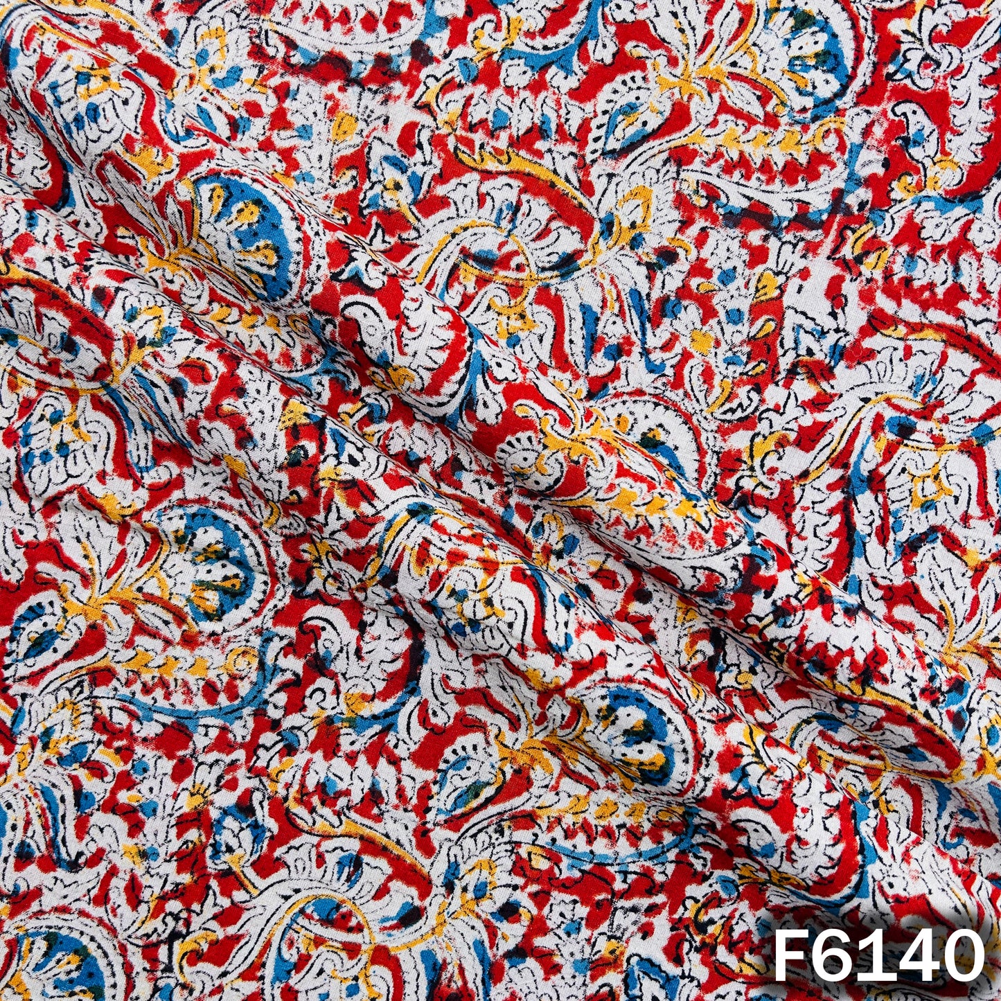 Kalamkari Print Handloom Cotton Fabric - F6140