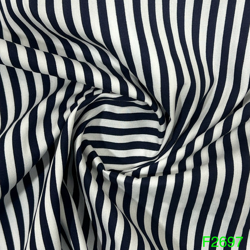 Stripes Printed Cotton Fabric-F2697