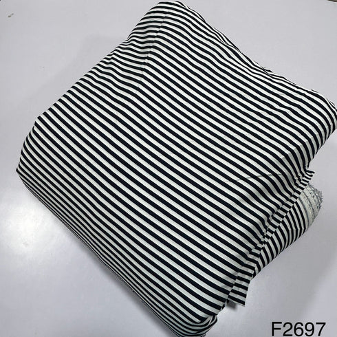 Stripes Printed Cotton Fabric-F2697