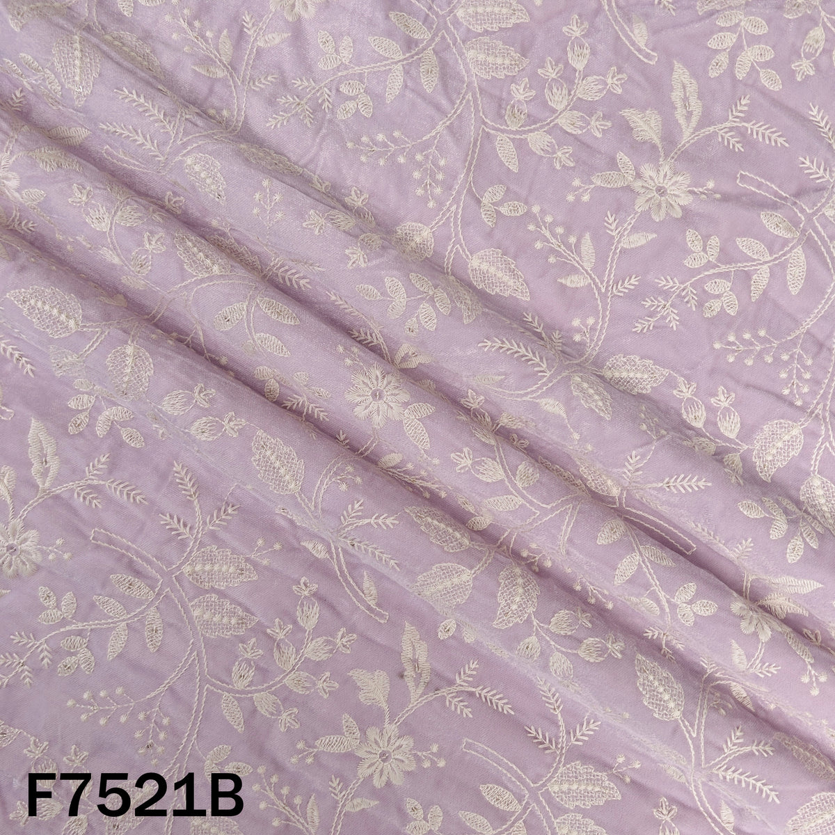 Thread Sequins Embroidered Velvet Fabric - F7521