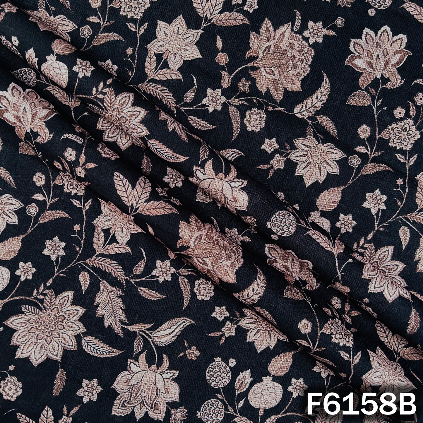 Printed Linen Cotton Fabric - F6158