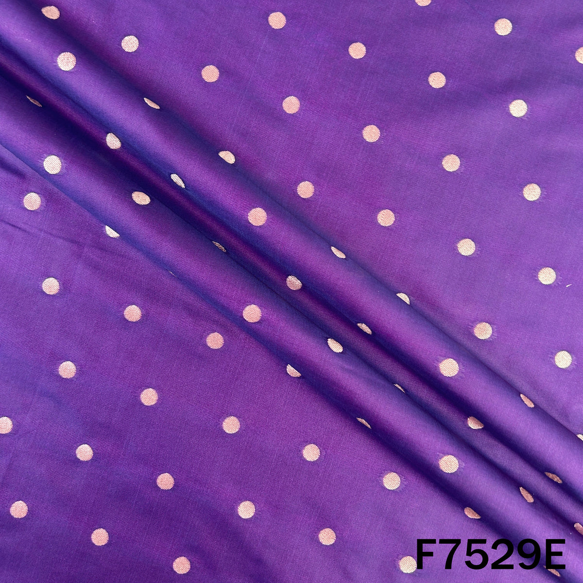 Zari Buti Work Banarasi Silk Fabric - F7529