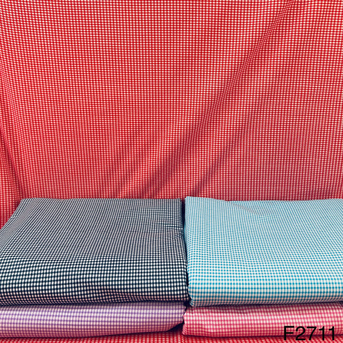 Check Cotton Fabric-F2711