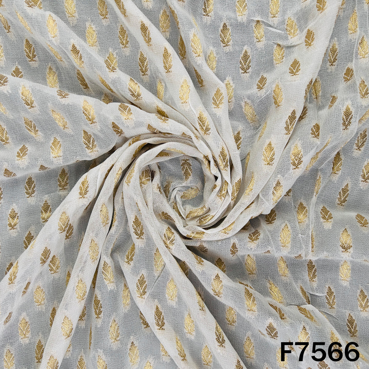 Dyeable Zari Work Georgette Fabric - F7566