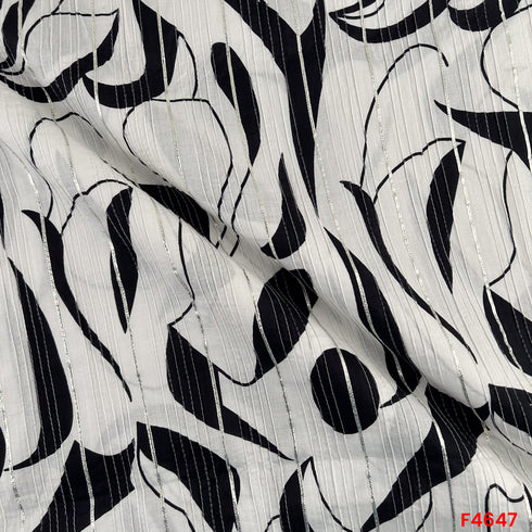 Printed Pintex Gotta Patti Cotton Fabric- F4647