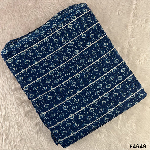 Printed Pintex Gotta Patti Cotton Fabric- F4649