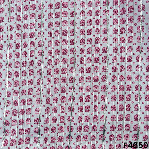 Printed Pintex Gotta Patti Cotton Fabric- F4650