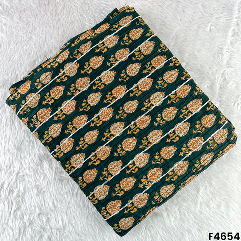 Printed Pintex Gota Patti Cotton Fabric- F4654