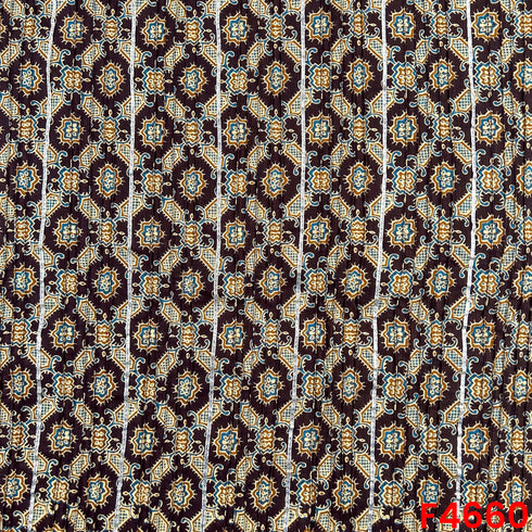 Printed Pintex Gota Patti Cotton Fabric- F4660