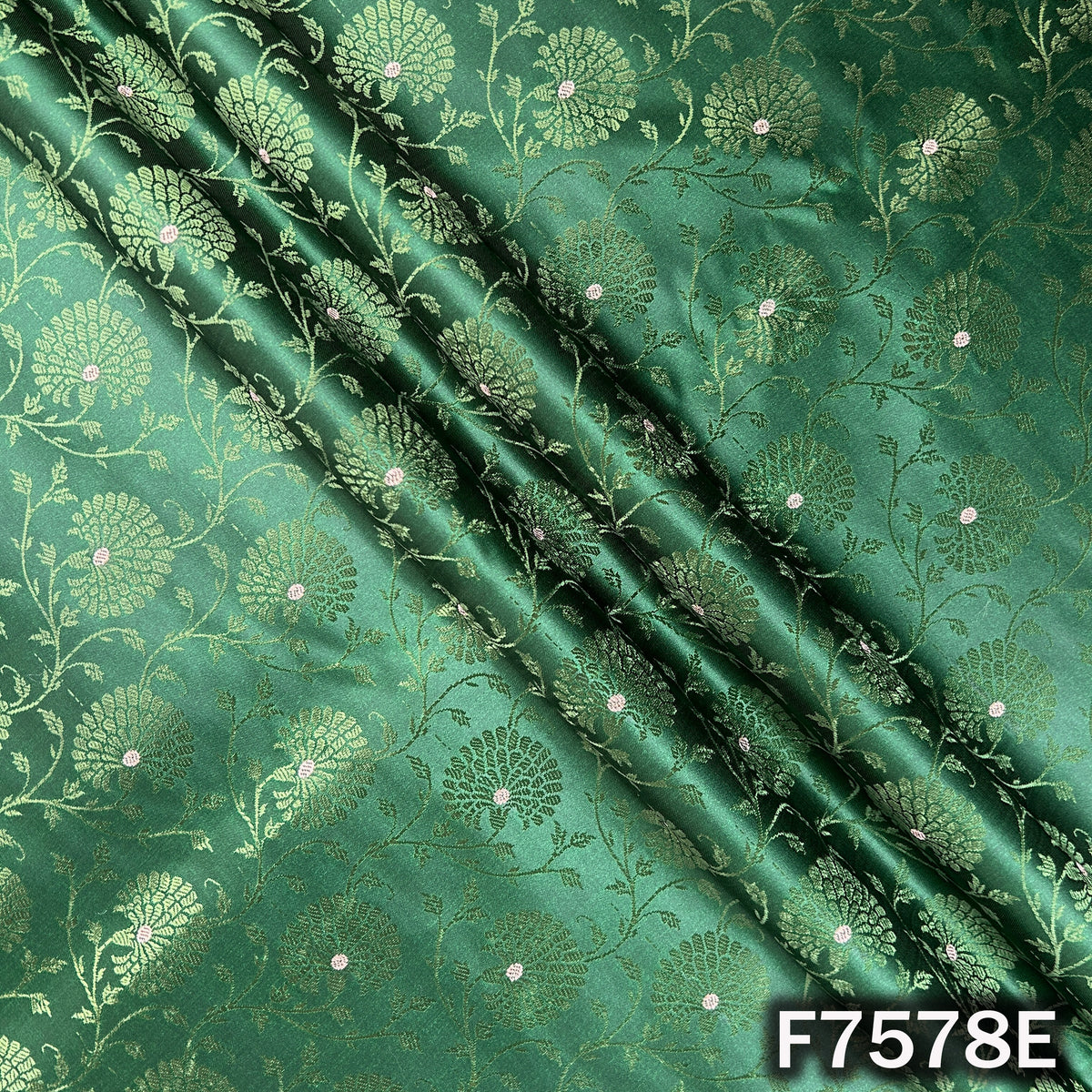 Self Jaquard Brocade Silk Fabric - F7578