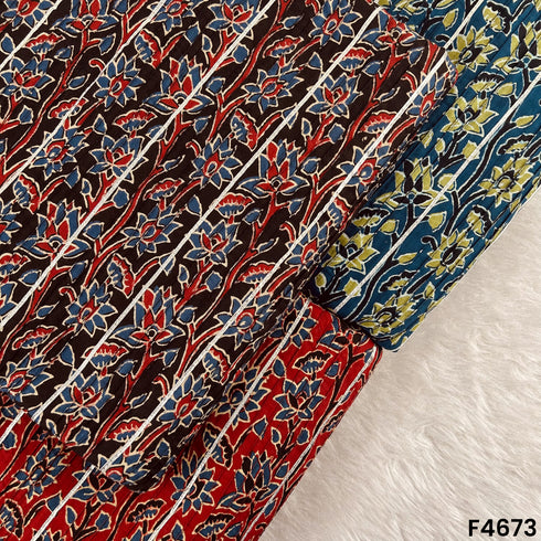 Printed Pintex Gota Patti Cotton Fabric- F4673