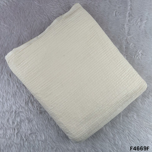 Plain Pintex Cotton Fabric- F4669