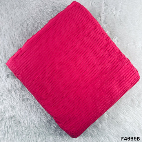 Plain Pintex Cotton Fabric- F4669