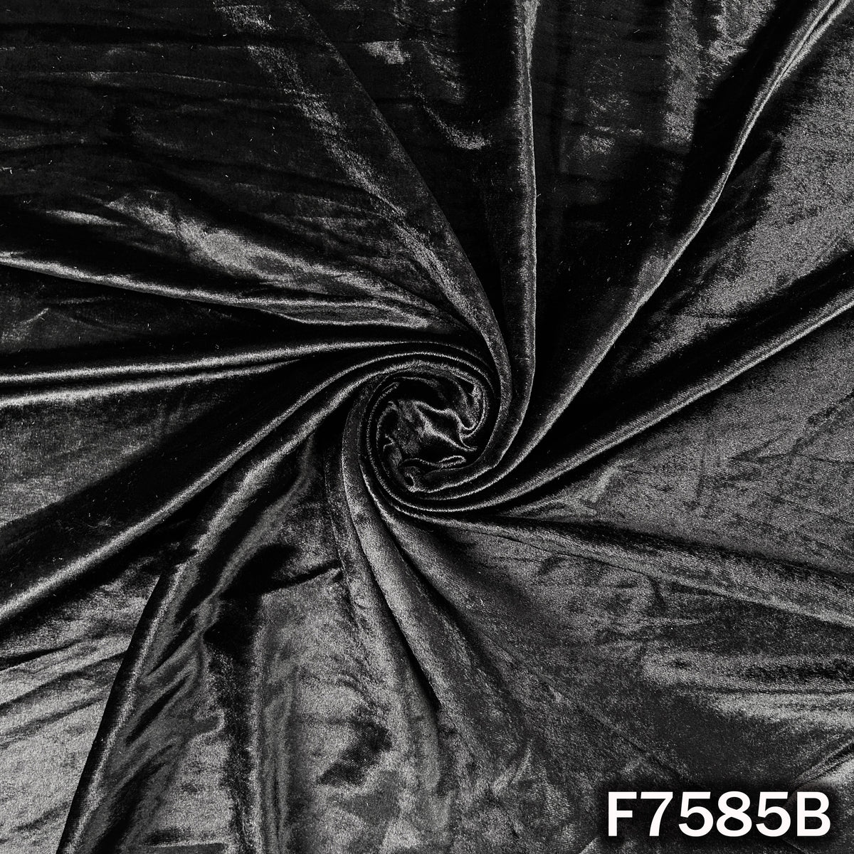 Cut Dana Zari Work Velvet Fabric - F7585