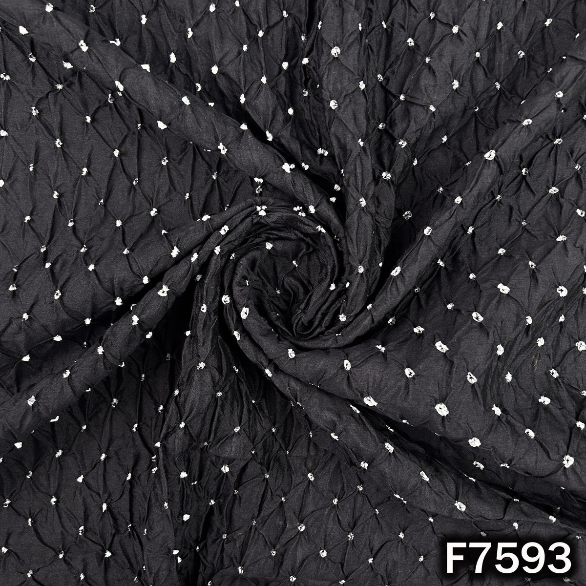 Pure Bandhani Silk Fabric - F7593