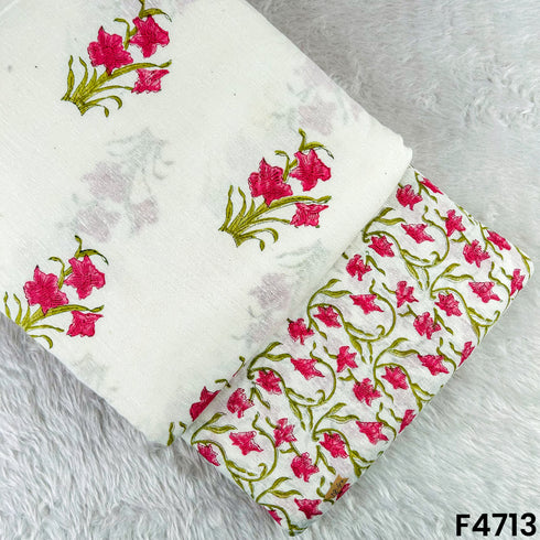 Printed Linen Cotton Fabric- F4713