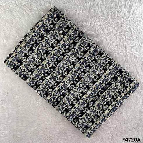 Kalamkari Print Cambric Cotton Fabric- F4720