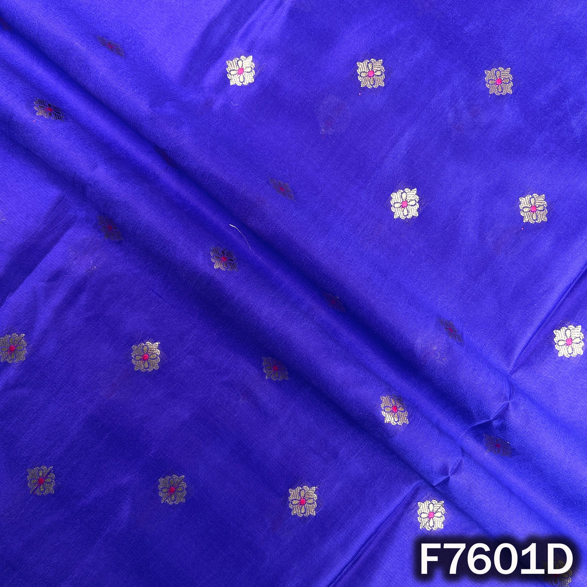 Zari Buti Pure Silk Fabric - F7601