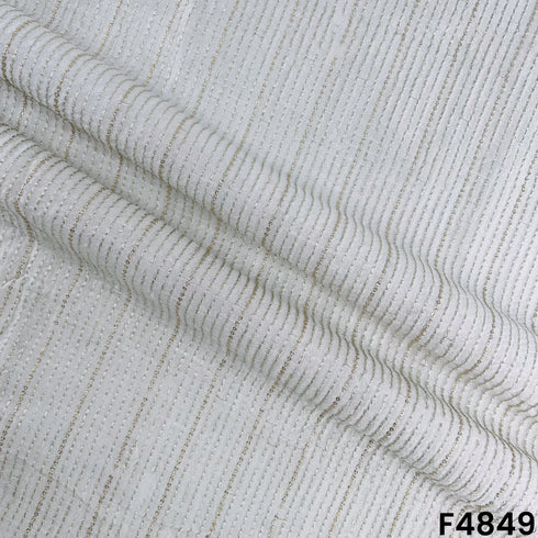 Dyeable Zari Sequins Embroidered Dola Silk-F4849