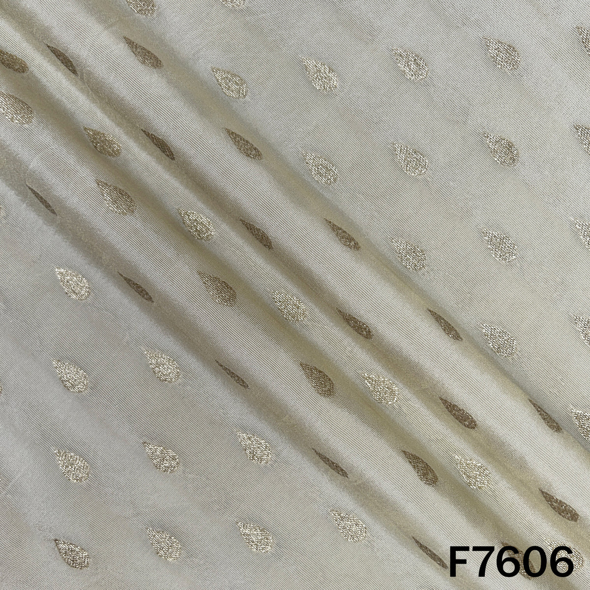 Dyeable Zari Butti Shimmer Tissue Fabric - F7606