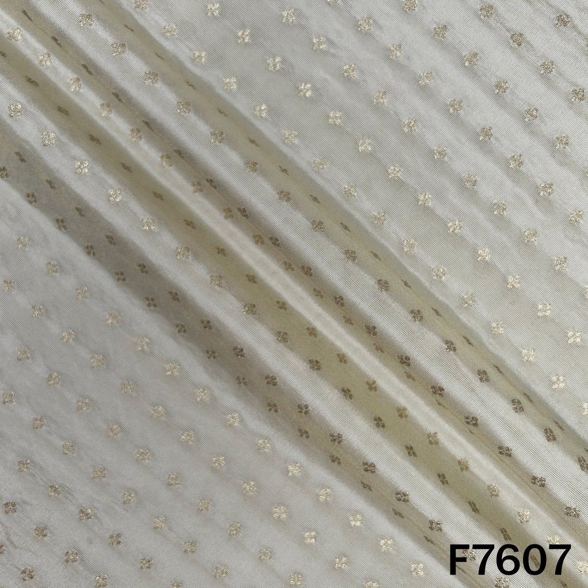 Dyeable Zari Butti Shimmer Tissue Fabric - F7607
