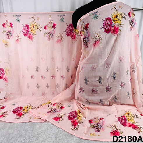Printed Mul Chanderi Dupatta-D2180