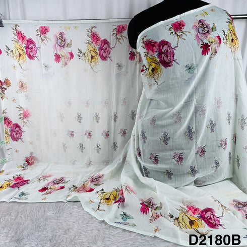 Printed Mul Chanderi Dupatta-D2180