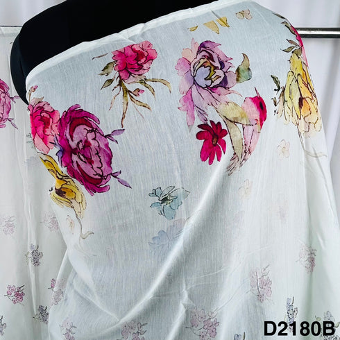 Printed Mul Chanderi Dupatta-D2180