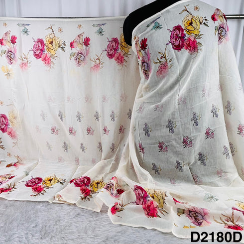 Printed Mul Chanderi Dupatta-D2180