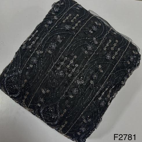 Cut Dana Work Sequins Embroidered Net fabric -F2781