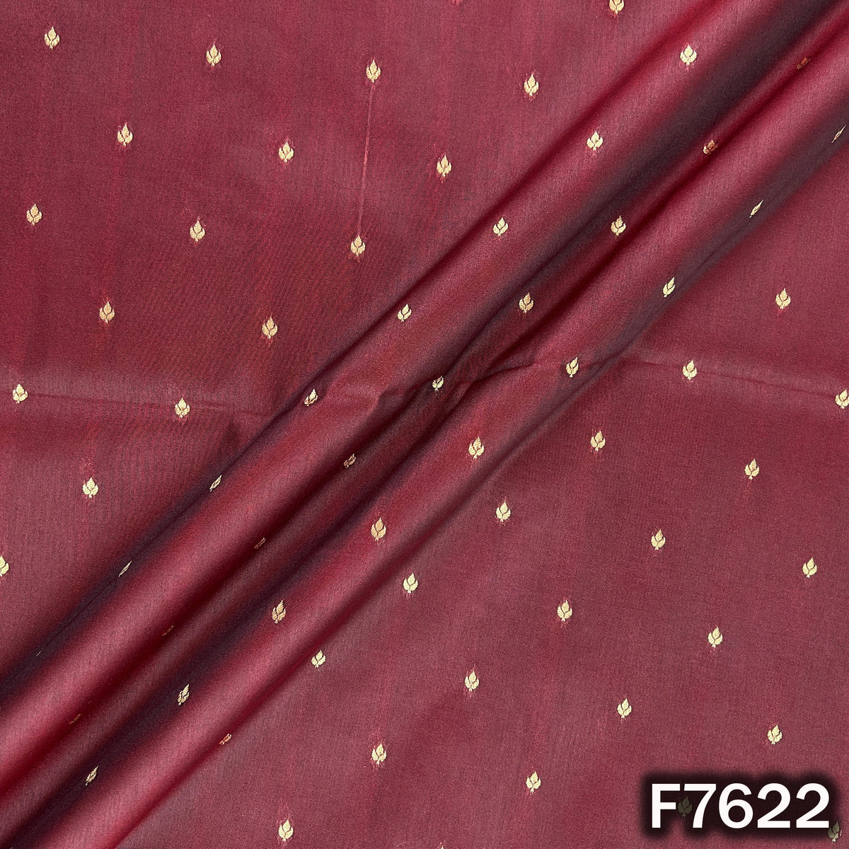 Zari Buti Work Brocade Silk Fabric - F7622