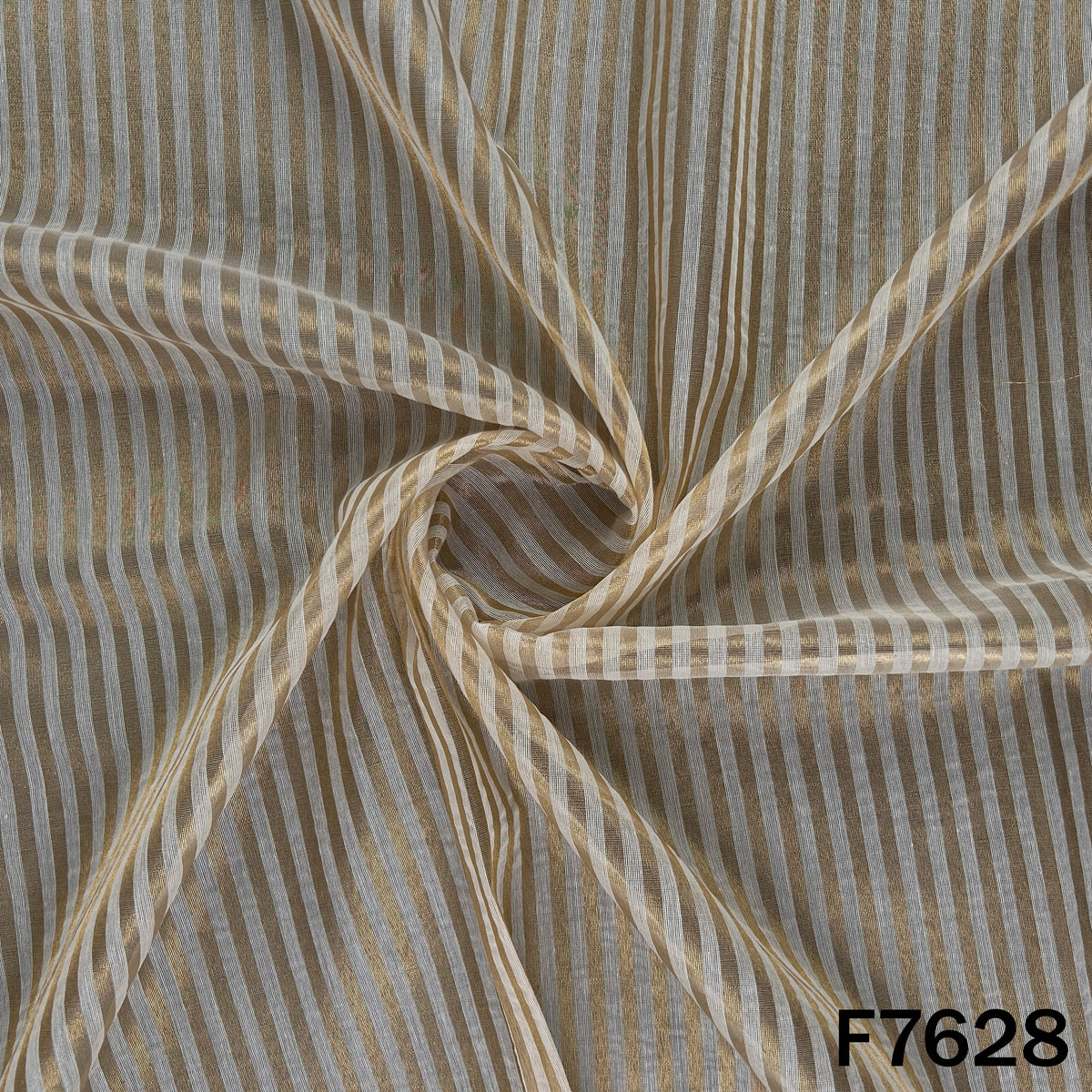 Stripes Tissue Organza Fabric - F7628