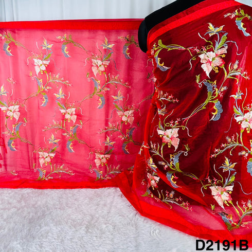 Thread Embroidered Organza Dupatta-D2191