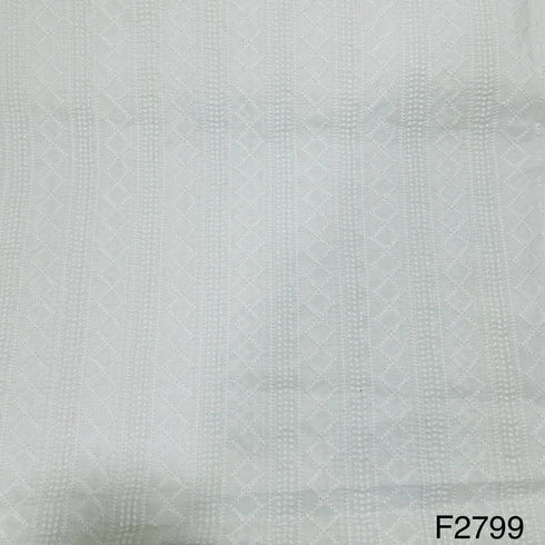Chikankari Cotton Fabric-F2799
