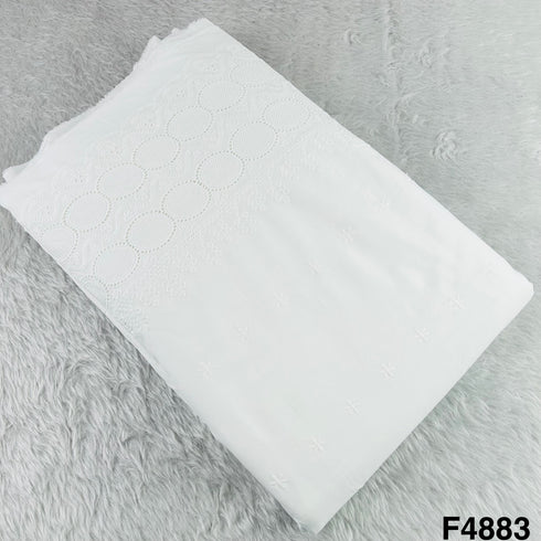 Hakoba Thread Embroidered Cambric Cotton Fabric-4883