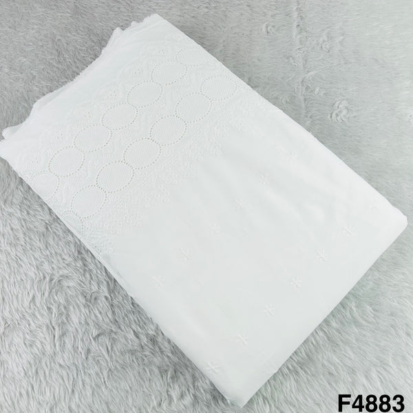 Hakoba Thread Embroidered Cambric Cotton Fabric-4883
