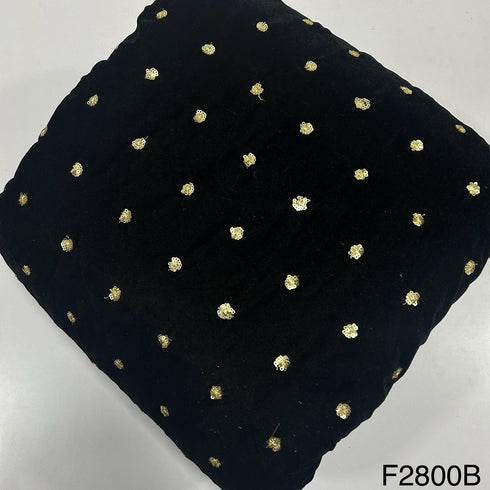 Zari Sequins Velvet Fabric-F2800