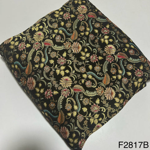 Positional Print Jacquard Dola silk Fabric-F2817