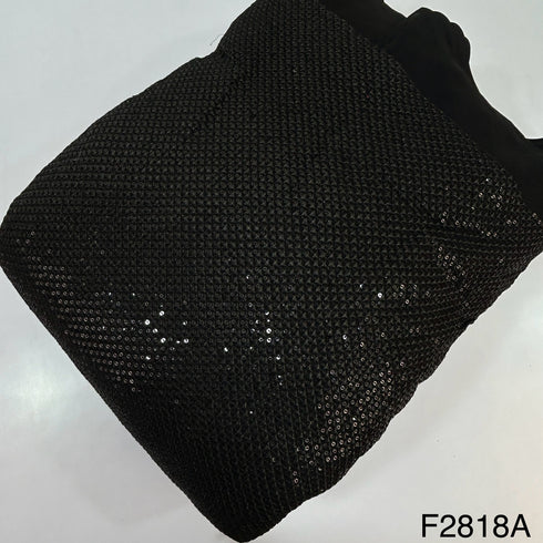 Zari Sequins Embroidered georgette Fabric-F2818