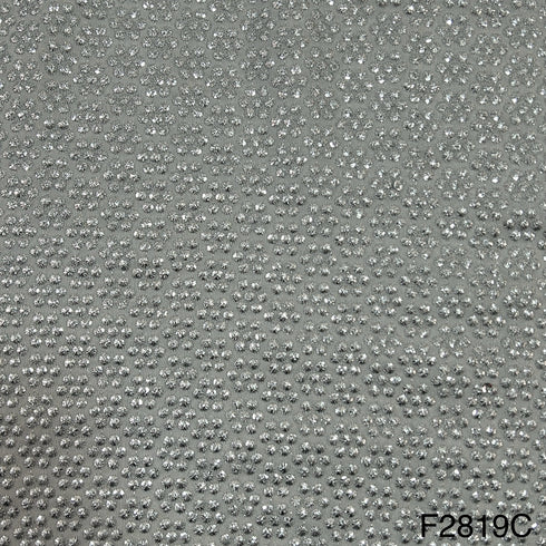 Zari Sequins Embroidered Georgette Fabric-F2819