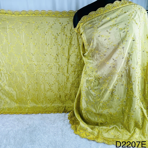 Cut Dana Thread Embroidered Simmer Tissue Dupatta-D2207