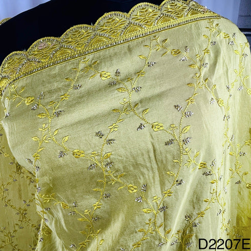 Cut Dana Thread Embroidered Simmer Tissue Dupatta-D2207