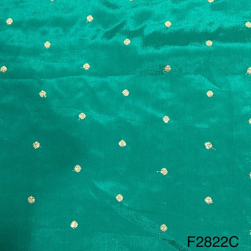 Zari Sequins Embroidered Chinon Chiffon Fabric-F2822