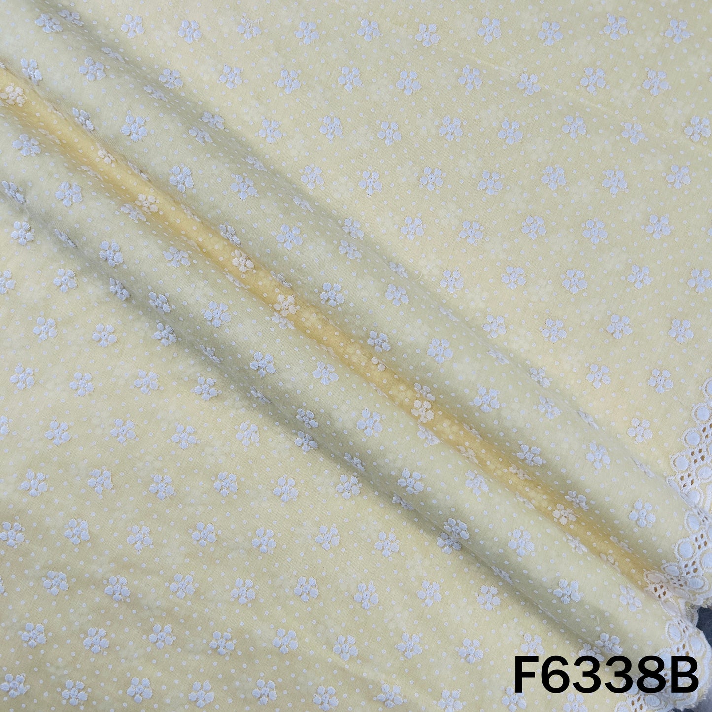 Chikankari Cotton Fabric - F6338