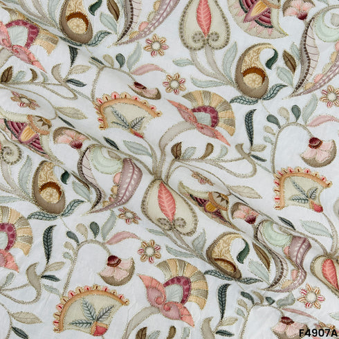 Positional Print Modal silk Fabric-F4907